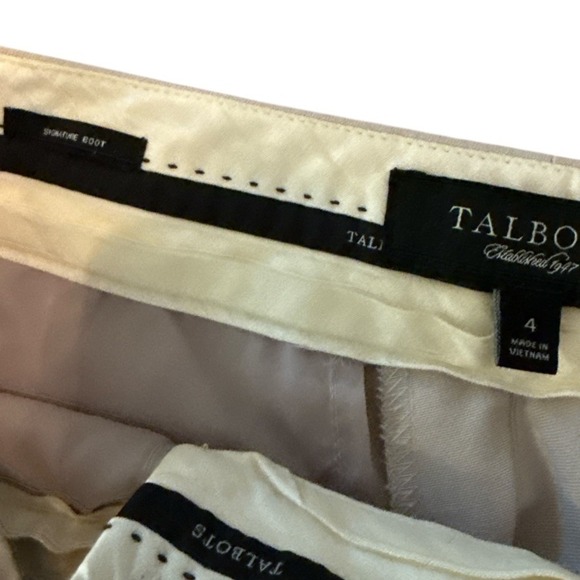 Talbots Signature Bootcut Beige Khaki Women's Size 4 Career (See Picture of Hem) - Picture 2 of 8